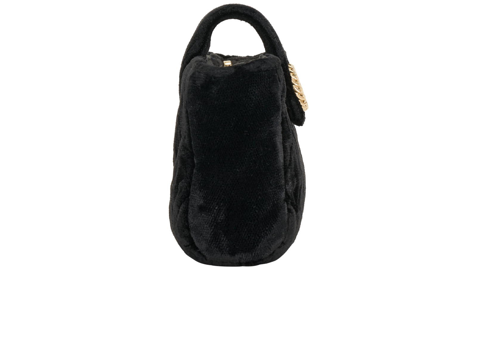 Vintage Purse Pouch, &pound;350, Accessories, Black, Velvet, Side view